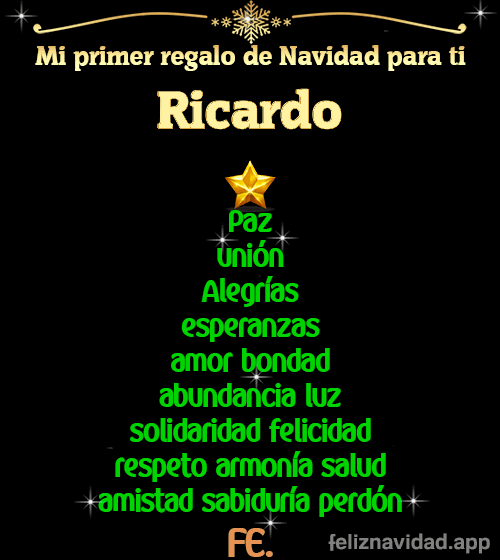 GIF Mi primer regalo de navidad para ti Ricardo