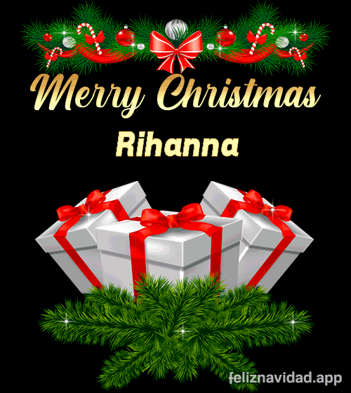 GIF Merry Christmas Rihanna