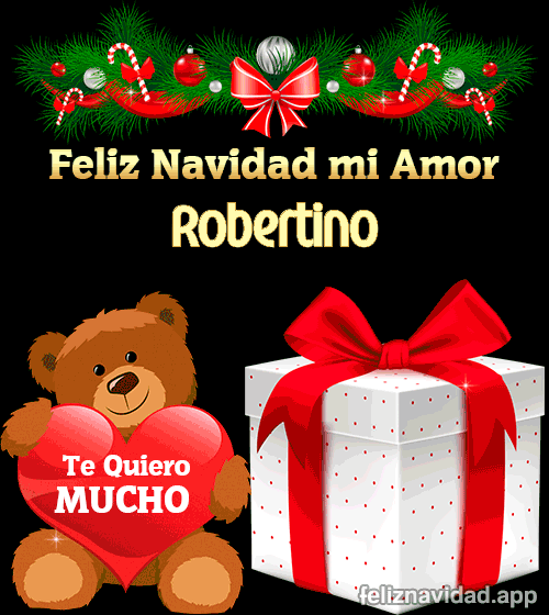 GIF Feliz Navidad mi Amor Robertino