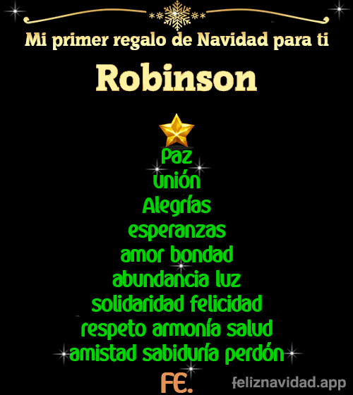 GIF Mi primer regalo de navidad para ti Robinson