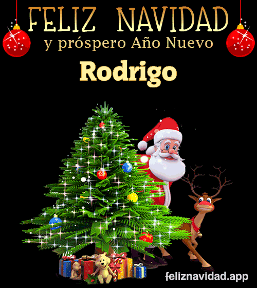 GIF Feliz Navidad y Próspero Año Nuevo 2024 Rodrigo