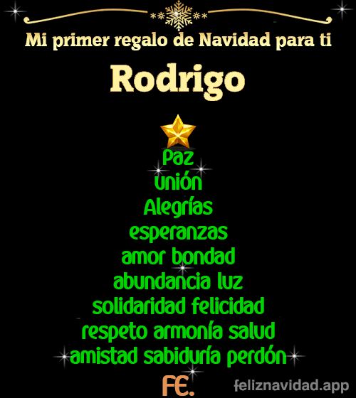 GIF Mi primer regalo de navidad para ti Rodrigo