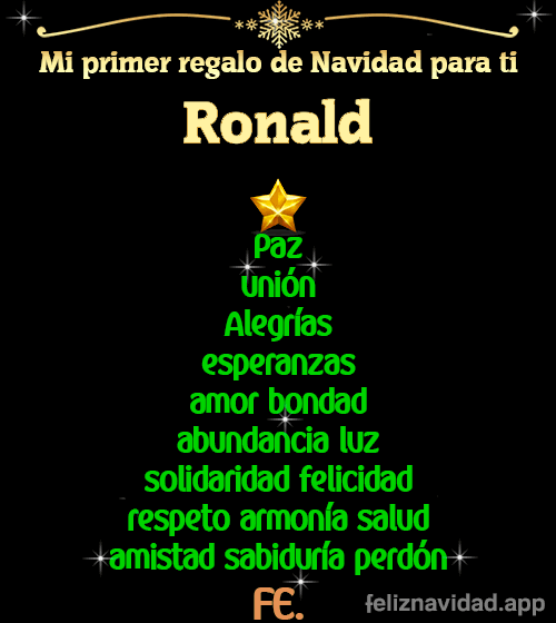 GIF Mi primer regalo de navidad para ti Ronald