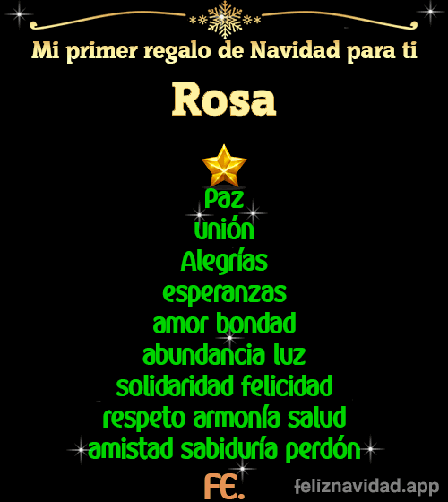 GIF Mi primer regalo de navidad para ti Rosa