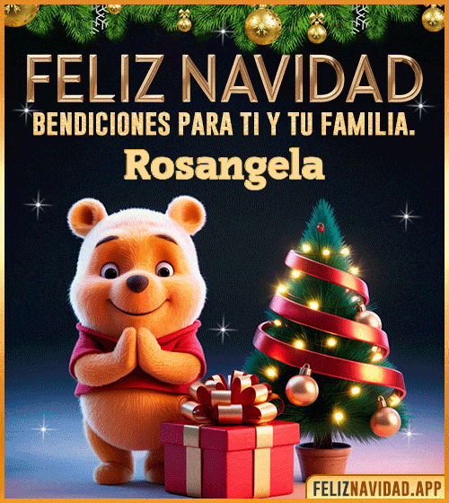 GIF Feliz Navidad, bendiciones para ti y tu familia Rosangela