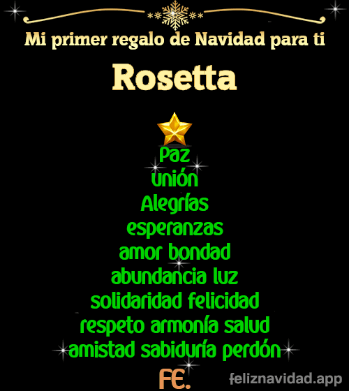 GIF Mi primer regalo de navidad para ti Rosetta