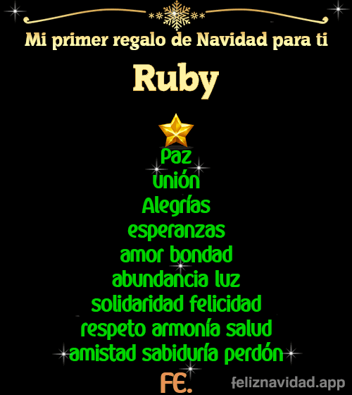 GIF Mi primer regalo de navidad para ti Ruby