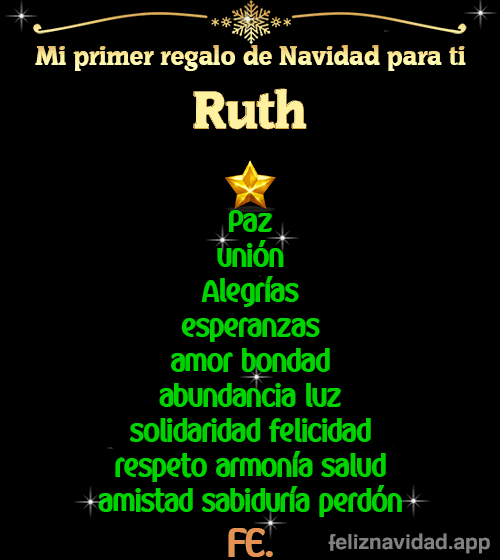 GIF Mi primer regalo de navidad para ti Ruth
