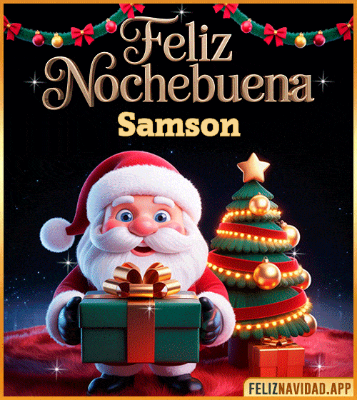 GIF GIF de Feliz Nochebuena Samson