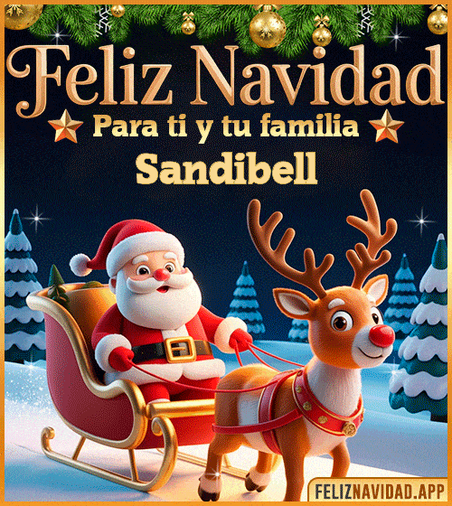 GIF Feliz Navidad para ti y tu familia Sandibell