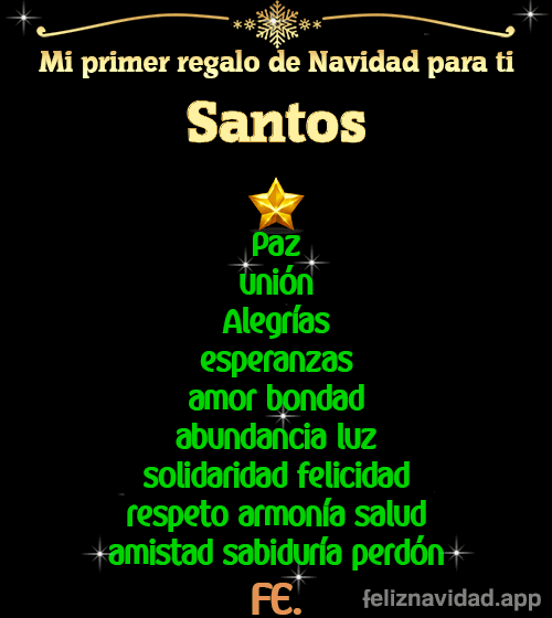 GIF Mi primer regalo de navidad para ti Santos