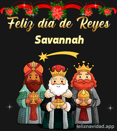 GIF Feliz día de Reyes Savannah