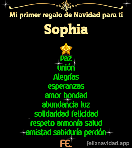 GIF Mi primer regalo de navidad para ti Sophia