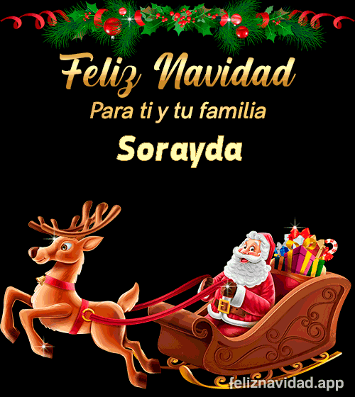 GIF Feliz Navidad para ti y tu familia Sorayda
