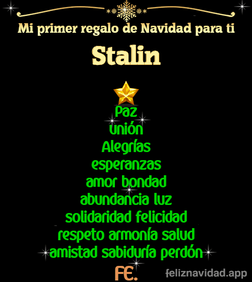 GIF Mi primer regalo de navidad para ti Stalin