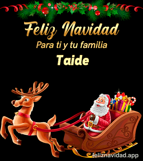 GIF Feliz Navidad para ti y tu familia Taide