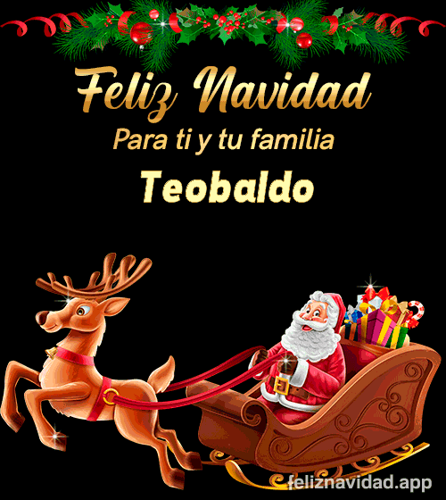 GIF Feliz Navidad para ti y tu familia Teobaldo