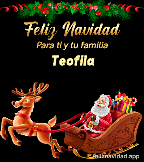 GIF Feliz Navidad para ti y tu familia Teofila