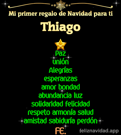 GIF Mi primer regalo de navidad para ti Thiago