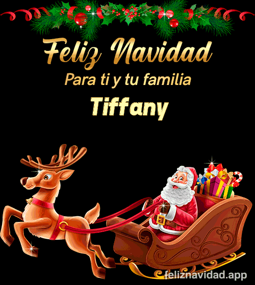 GIF Feliz Navidad para ti y tu familia Tiffany