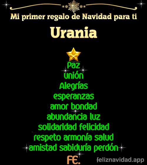 GIF Mi primer regalo de navidad para ti Urania
