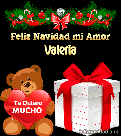 GIF Feliz Navidad mi Amor Valeria