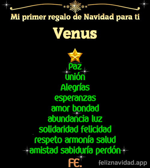 GIF Mi primer regalo de navidad para ti Venus