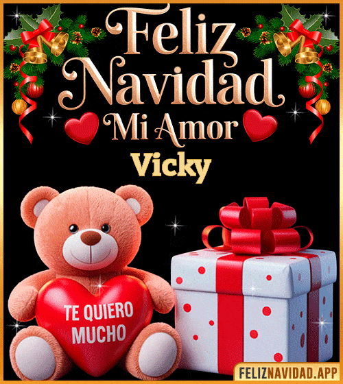 GIF Feliz Navidad mi Amor Vicky