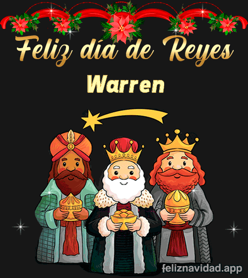 GIF Feliz día de Reyes Warren