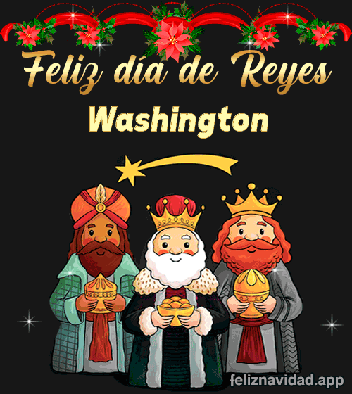 GIF Feliz día de Reyes Washington