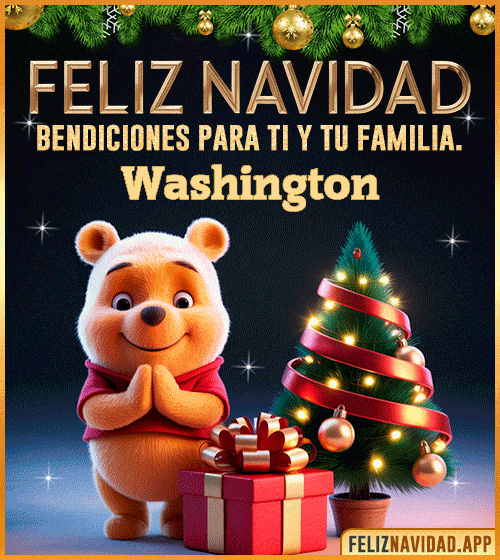 GIF Feliz Navidad, bendiciones para ti y tu familia Washington
