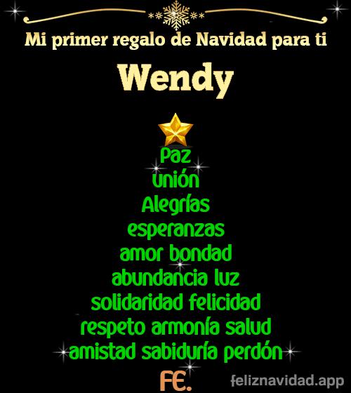 GIF Mi primer regalo de navidad para ti Wendy