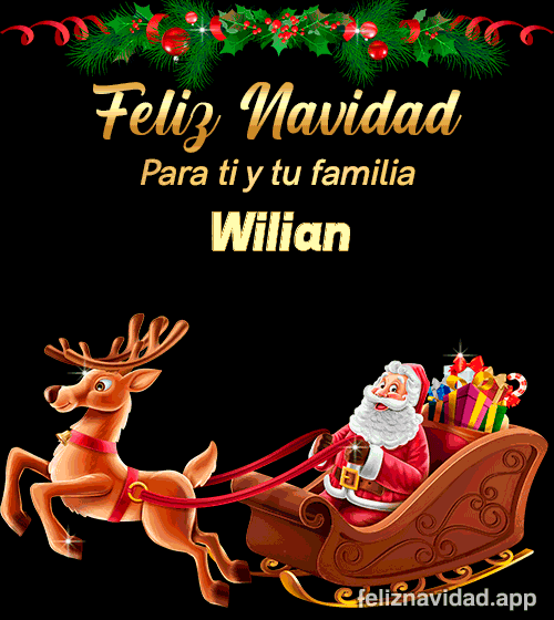 GIF Feliz Navidad para ti y tu familia Wilian