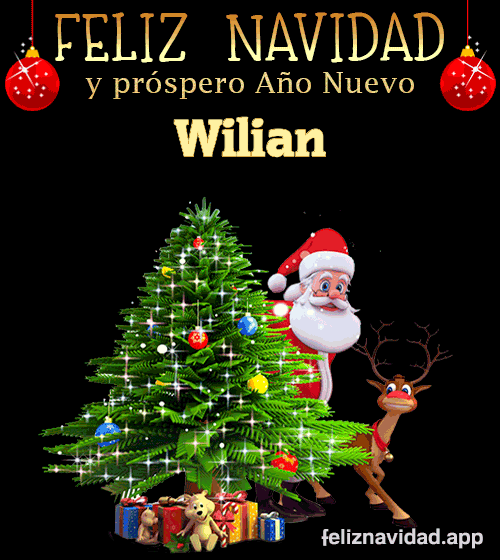 GIF Feliz Navidad y Próspero Año Nuevo 2023 Wilian