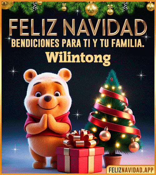 GIF Feliz Navidad, bendiciones para ti y tu familia Wilintong