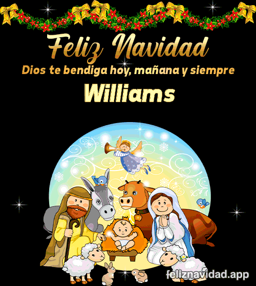 GIF Feliz Navidad Dios te bendiga hoy, mañana y siempre Williams