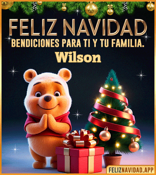 GIF Feliz Navidad, bendiciones para ti y tu familia Wilson