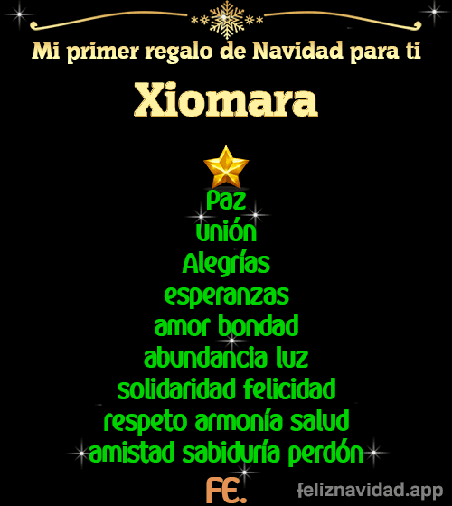 GIF Mi primer regalo de navidad para ti Xiomara