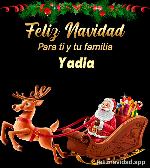 GIF Feliz Navidad para ti y tu familia Yadia