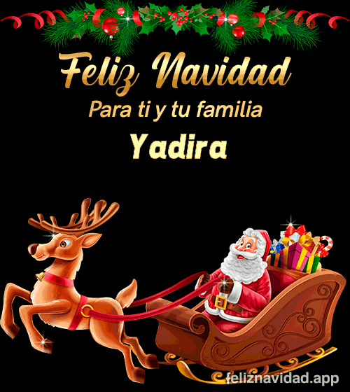 GIF Feliz Navidad para ti y tu familia Yadira