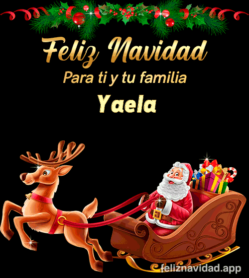 GIF Feliz Navidad para ti y tu familia Yaela