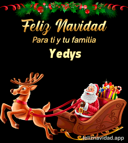 GIF Feliz Navidad para ti y tu familia Yedys