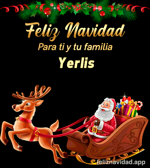 GIF Feliz Navidad para ti y tu familia Yerlis