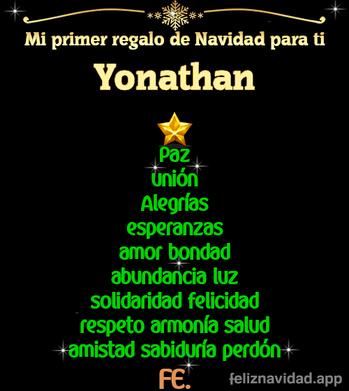 GIF Mi primer regalo de navidad para ti Yonathan