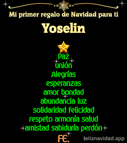 GIF Mi primer regalo de navidad para ti Yoselin