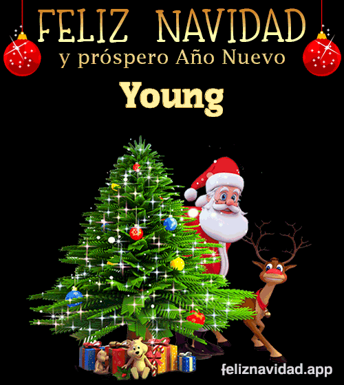 GIF Feliz Navidad y Próspero Año Nuevo 2023 Young