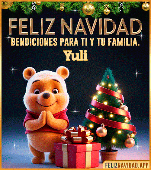 GIF Feliz Navidad, bendiciones para ti y tu familia Yuli