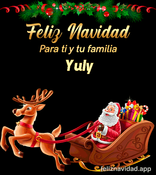 GIF Feliz Navidad para ti y tu familia Yuly