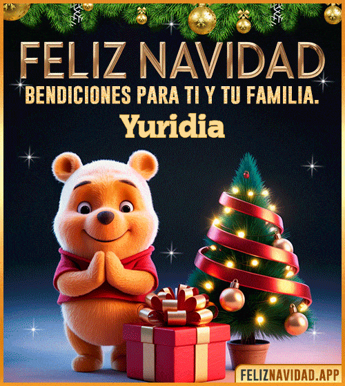 GIF Feliz Navidad, bendiciones para ti y tu familia Yuridia