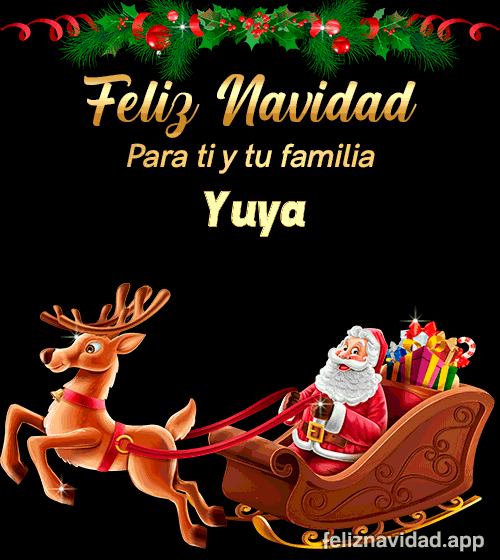 GIF Feliz Navidad para ti y tu familia Yuya